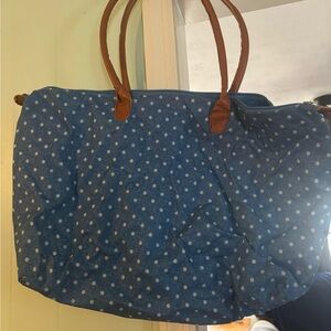 Chic Blue Polka Dot Tote Bag